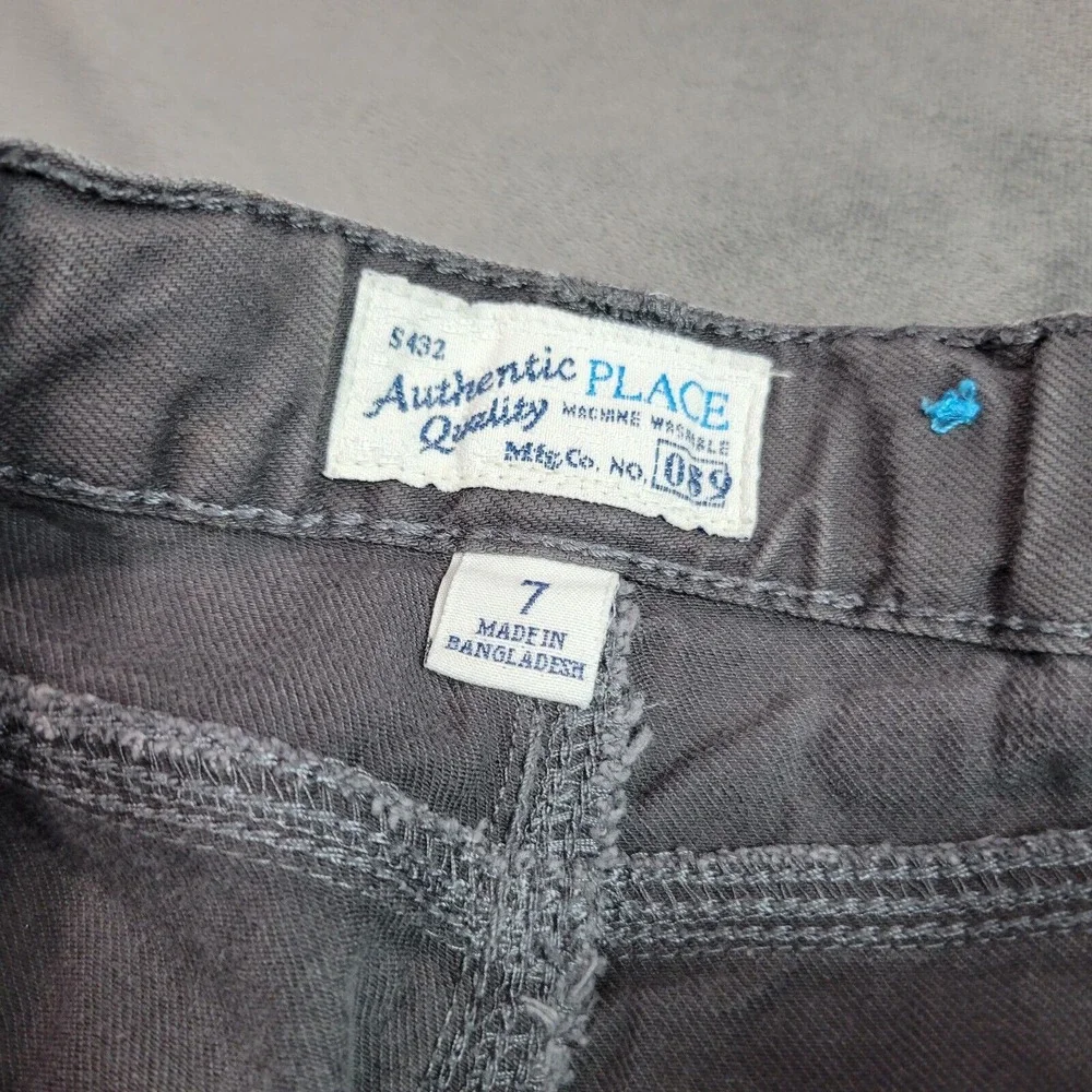The Childrens Place Pants Boys Size 7 Cargo Jeans Medium Wash Distressed Pockets